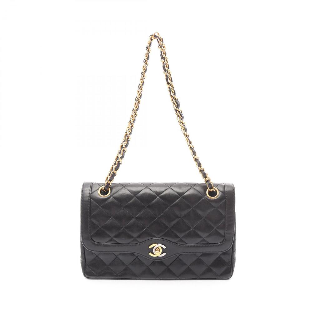 Chanel Matelasse Paris Limited Edition Double Flap Shoulder Bag Lambskin